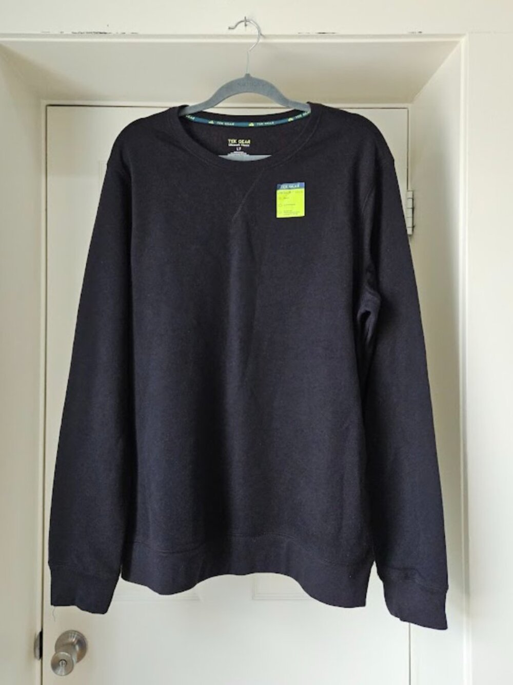 Tek Gear Men's Tall Black Fleece Sweatshirt Athletic Lounge Loungewear Gorpcore